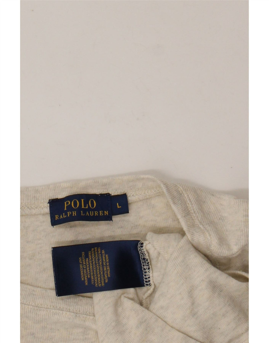 POLO RALPH LAUREN Top pentru femei cu mânecă lungă UK 14 mare bumbac cu pete gri