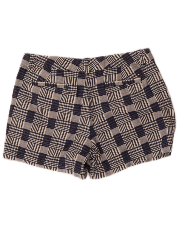 Pantaloni scurti chino Tommy Hilfiger pentru femei US 10 Large W32 Bleumarin Check Bumbac