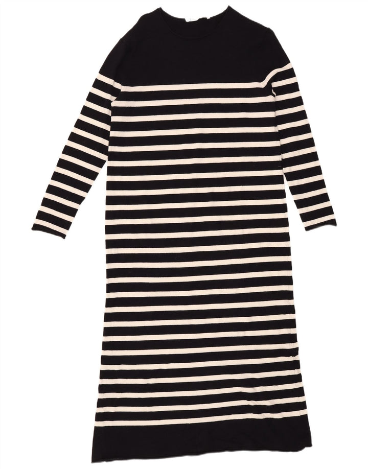 Rochie Maxi cu mânecă lungă pentru femei Zara UK 14 Medium Black Dunge