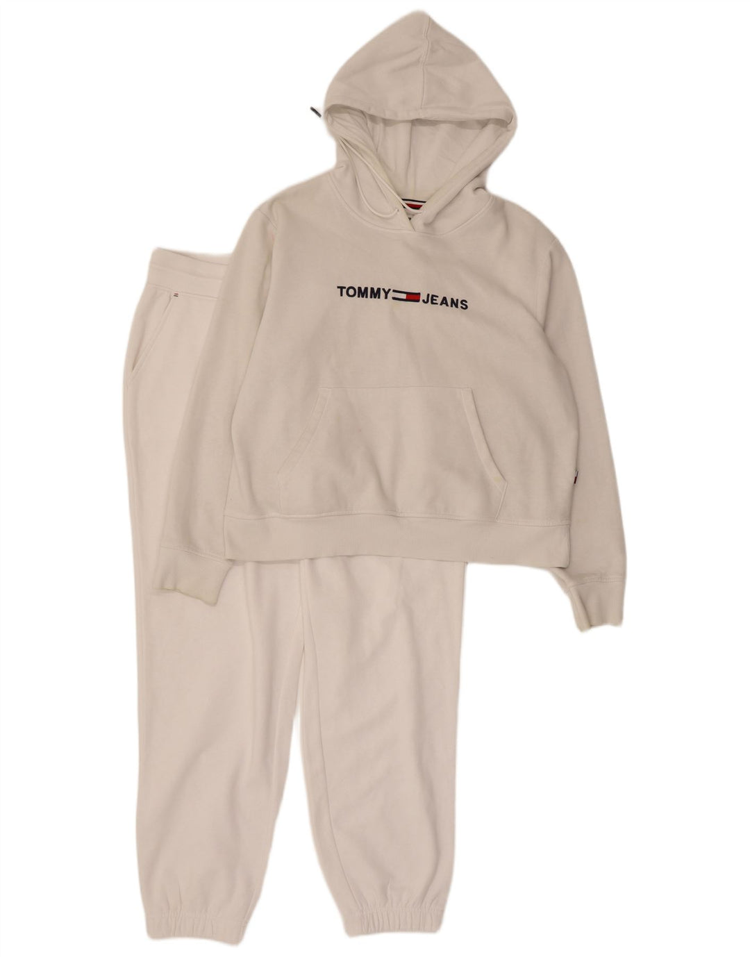 Trening complet cu grafic Tommy Hilfiger pentru femei UK 14 Bumbac alb mediu