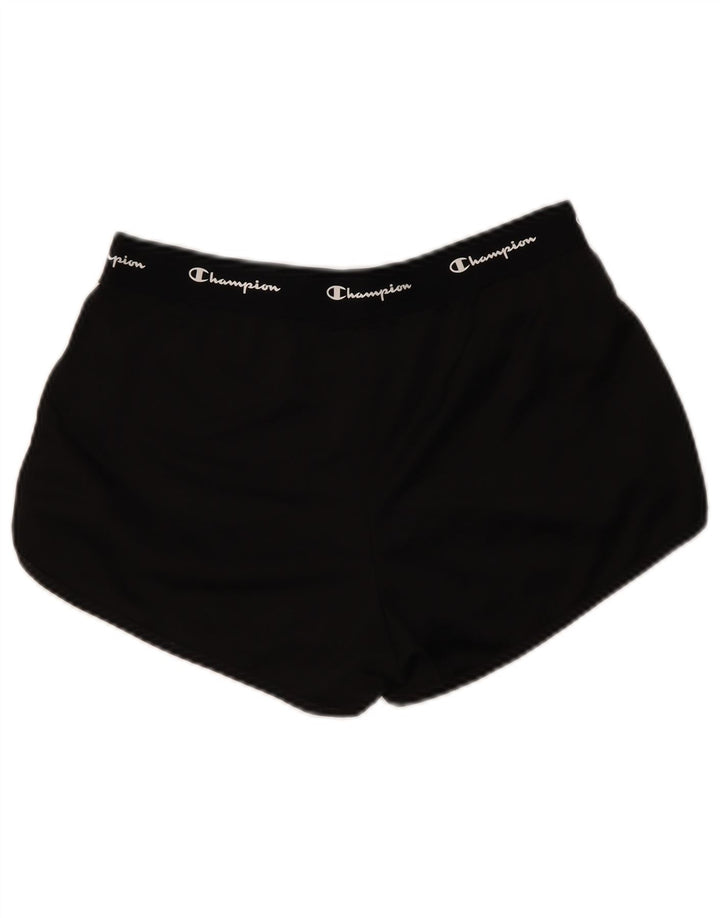 Pantaloni scurți sport grafic Champion pentru femei UK 14, mari, negru, poliester