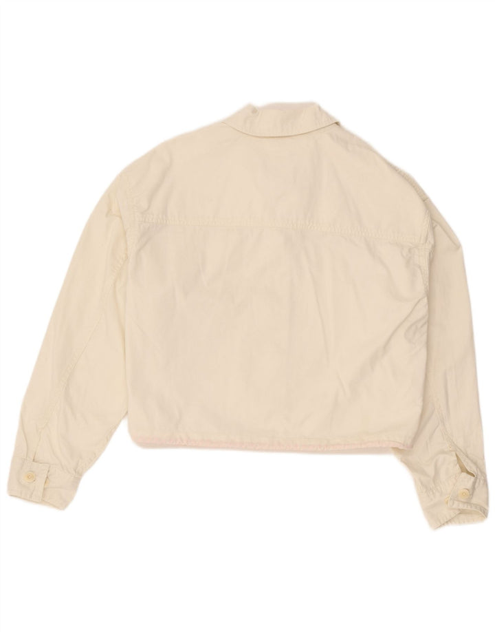 Jachetă Bomber Converse pentru femei UK 14 Medium Off White Bumbac