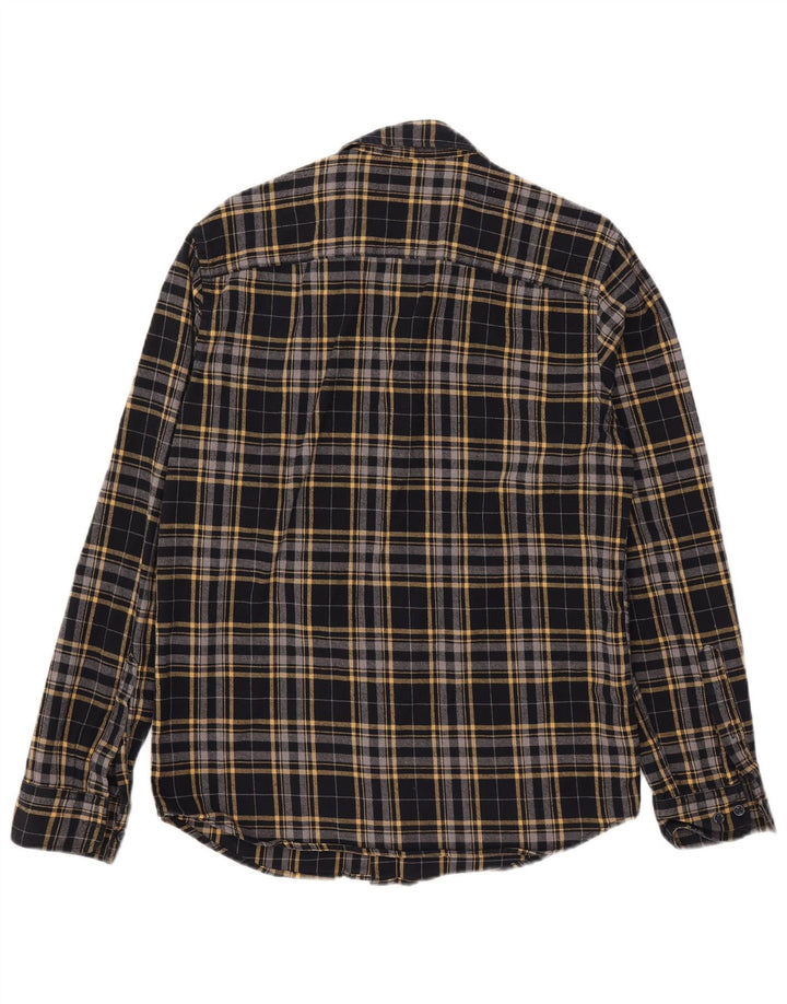 Cămașă de flanel Jack & Jones pentru bărbați, bumbac cu carouri negru mediu