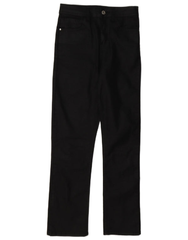 Zara Womens High Waist Straight Casual Trousers EU 34 2XS W24 L26 Black