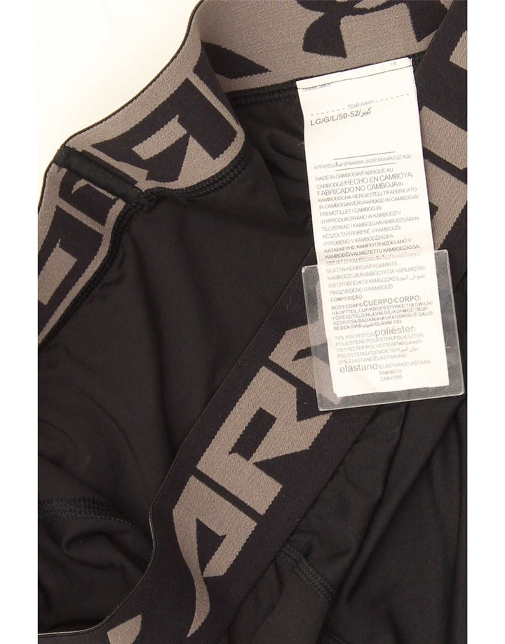 Leggings grafic Under Armour pentru băieți 11-12 ani, mari, negru, poliester