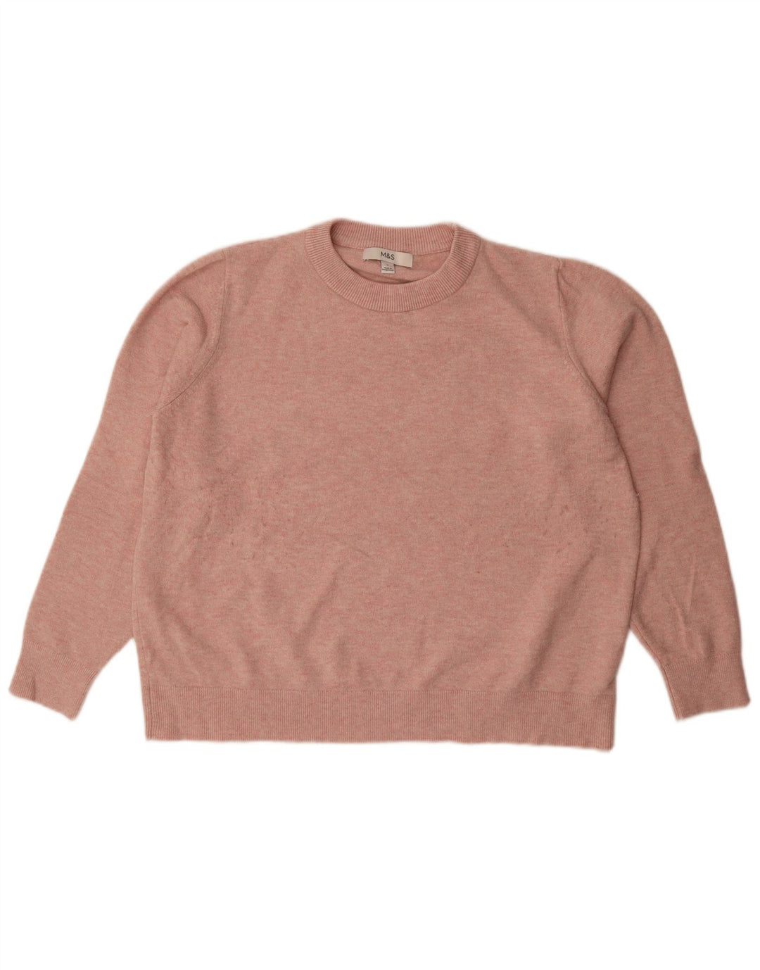 Marks & Spencer Pulover supradimensionat pentru femei cu decolteu rotund, UK 16, mare, roz