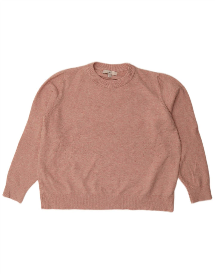Marks & Spencer Pulover supradimensionat pentru femei cu decolteu rotund, UK 16, mare, roz