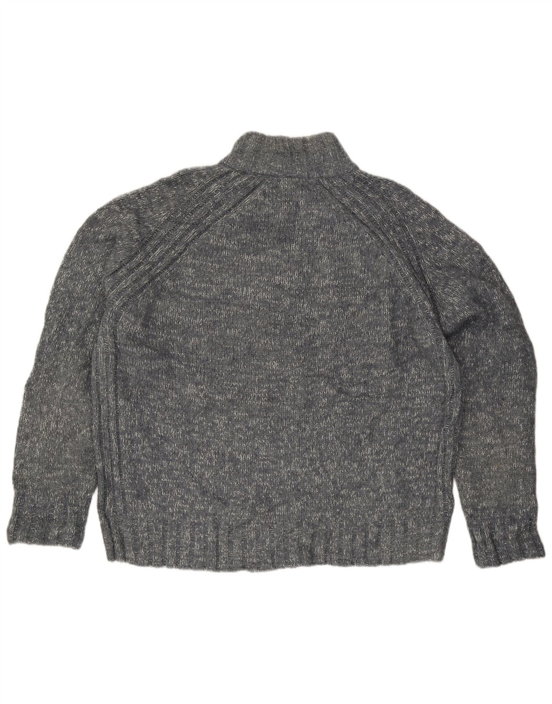 Pulover pentru bărbați Marks & Spencer, Blue Harbour, cu fermoar, cu gât, XL, gri, pete