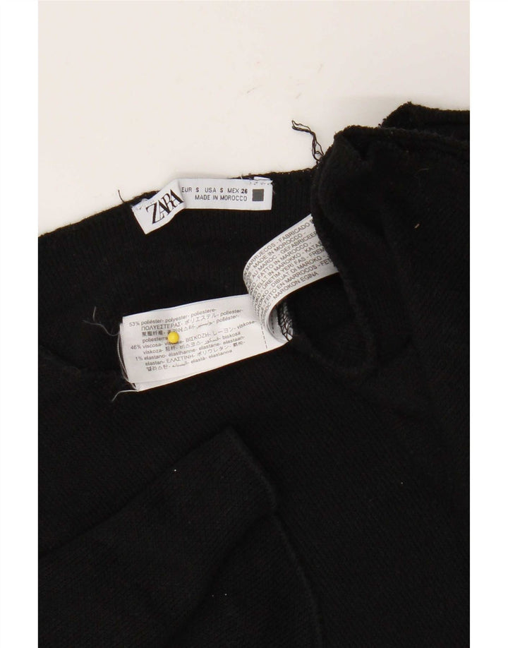 Tricou supradimensionat pentru femei Zara UK 10 Poliester negru mic