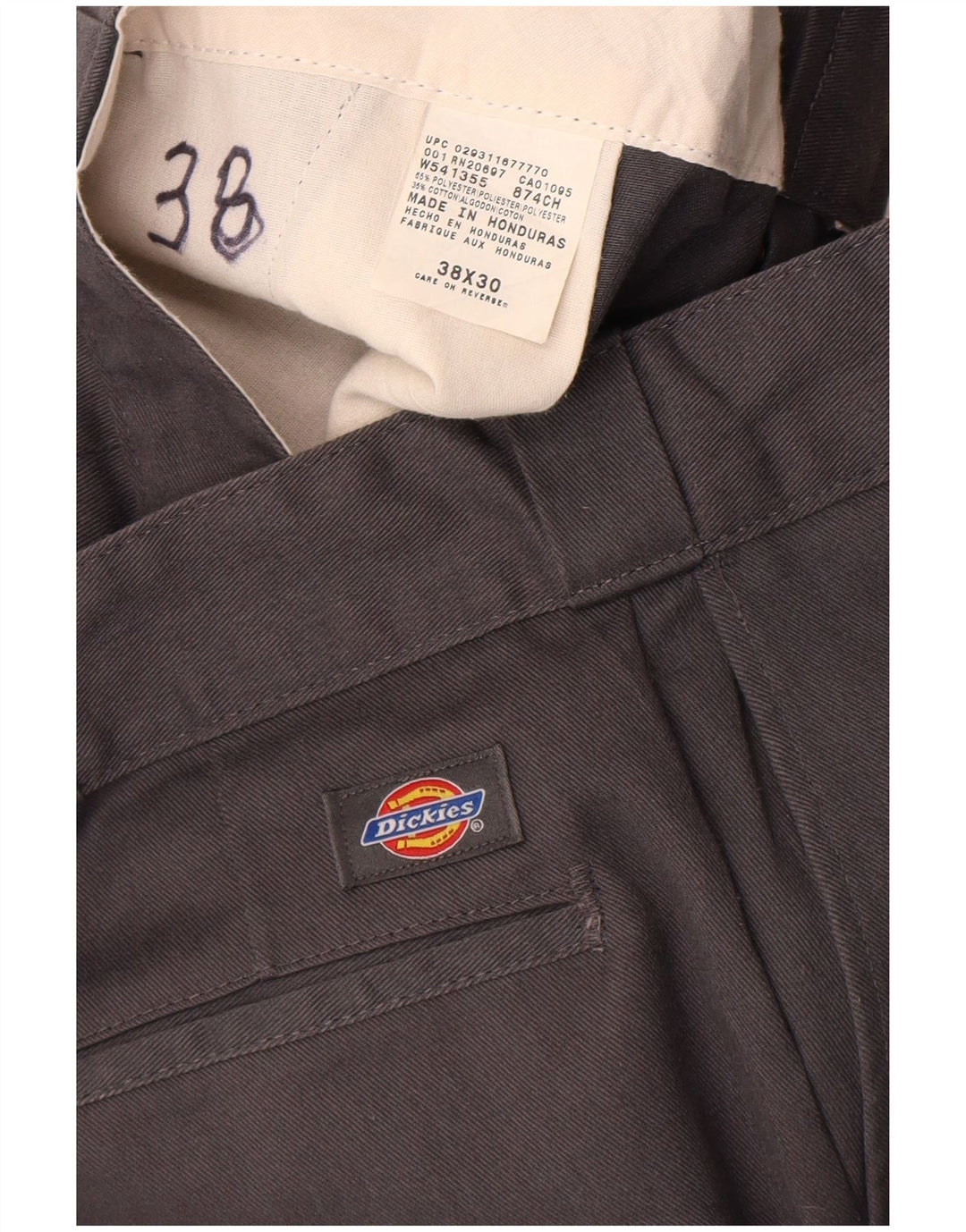 Pantaloni chino drepți pentru bărbați Dickies W38 L30 poliester gri