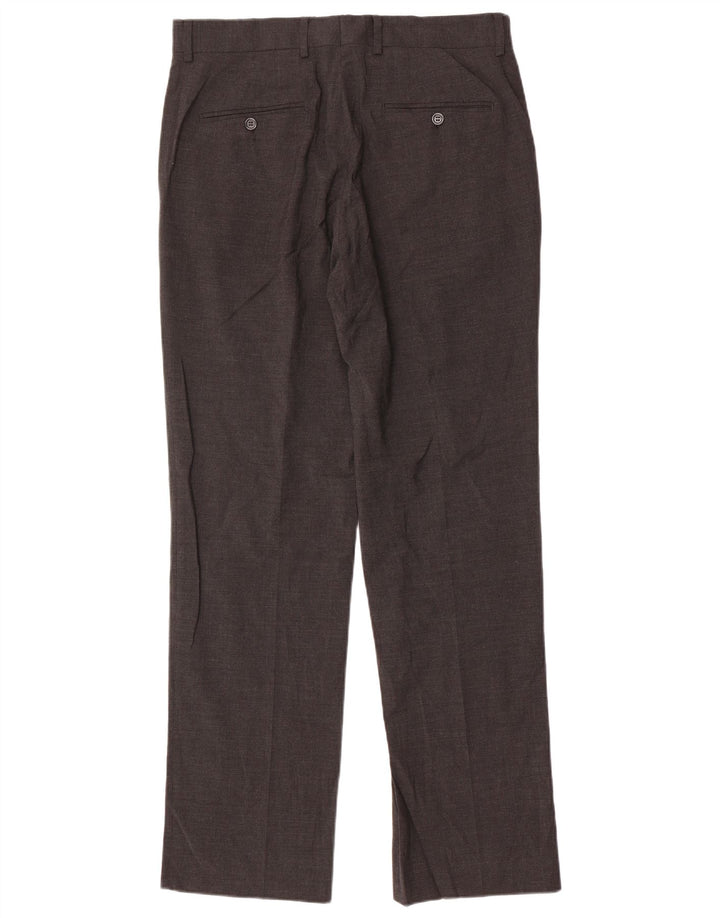 Pantaloni de costum drepți pentru bărbați Zara EU 42 Mari L32 L33 Poliester gri