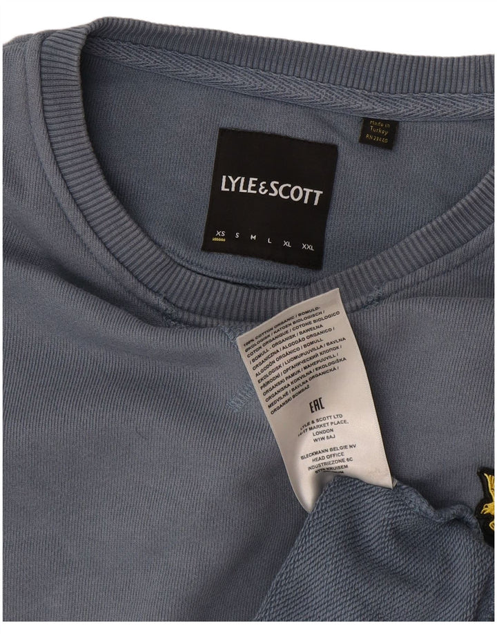 Pulover pentru bărbați Lyle & Scott Pulover XS Bumbac albastru
