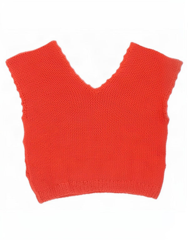 Vintage Womens Vest Tank Top UK 16 Large Red