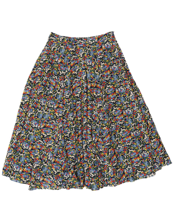 Fusta evazată pentru femei Boden UK 10 Small W29 Bumbac floral multicolor