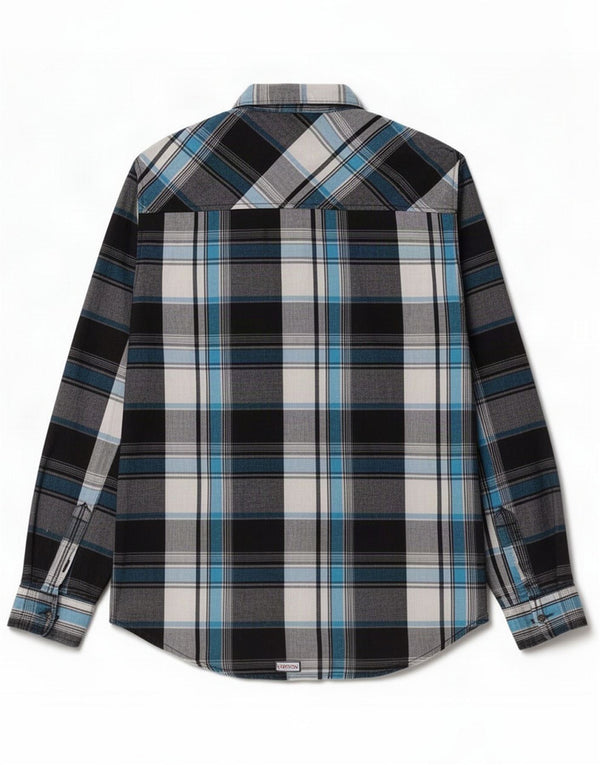 Hurley Boys Flannel camasa 15-16 ani mare albastru carouri bumbac