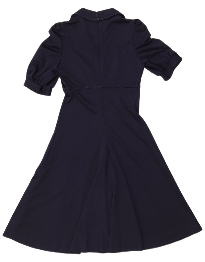 Rochie A-Line pentru femei VINTAGE UK 8 Poliester bleumarin mic