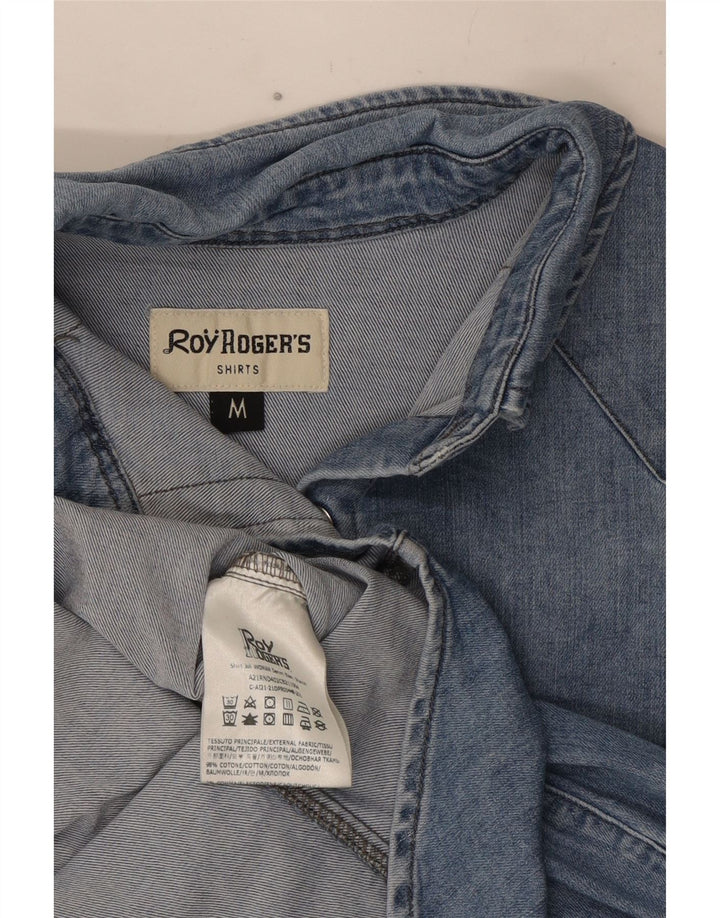 Cămașă de blugi Roy Rogers pentru femei UK 12, bumbac albastru mediu
