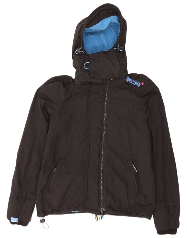 Jachetă Windbreaker cu glugă Superdry pentru femei UK 14 Large Black