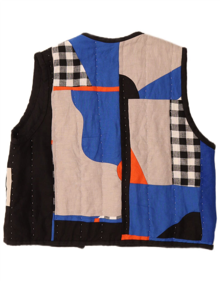 Gilet pentru femei Mossom, deschis manual, matlasat, UK 18 XL, multicolor, mozaic