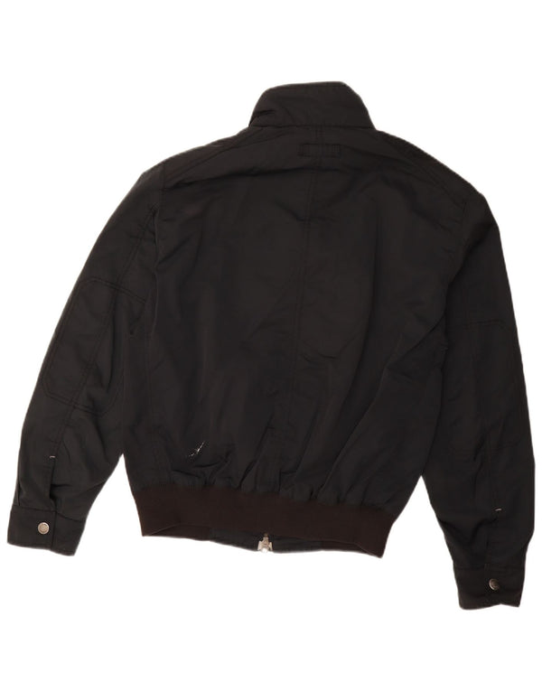 Massimo Dutti Bomber Jacket pentru bărbați UK 40 Large Black Polyacrylic