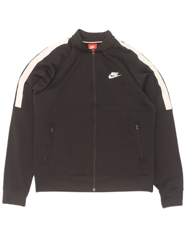 Jachetă de trening pentru bărbați Nike, negru mediu, poliester bloc de culoare