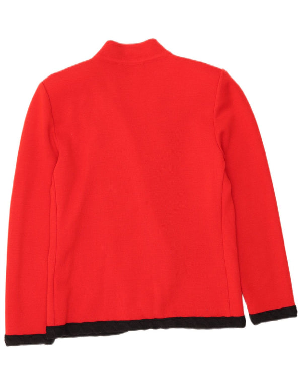 Jachetă vintage pentru femei cu piept dublu IT 42 Medium Red Colorblock