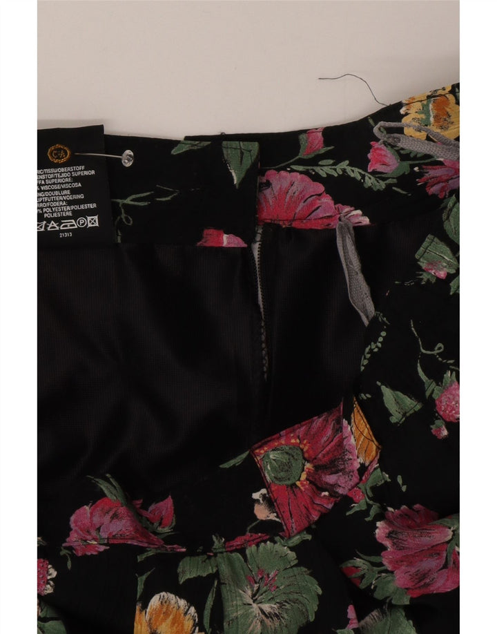 Fusta plisată pentru femei C&A W30 Medium Black Floral Viscose