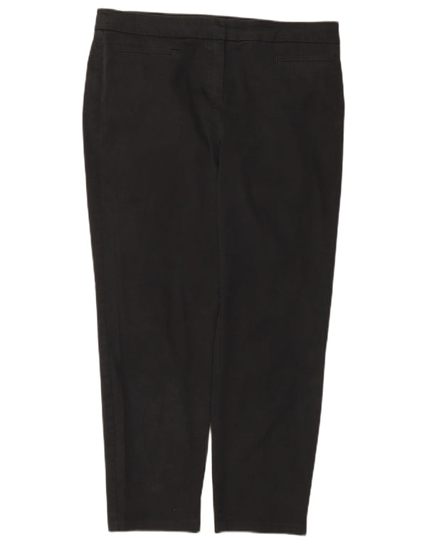 Marks & Spencer Pantaloni crop casual pentru femei W34 L26 bumbac negru