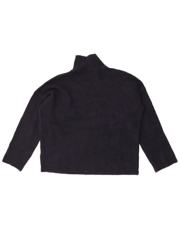 Marks & Spencer Womens Turtle Neck Jumper Sweater UK 14 Medium Navy Blue