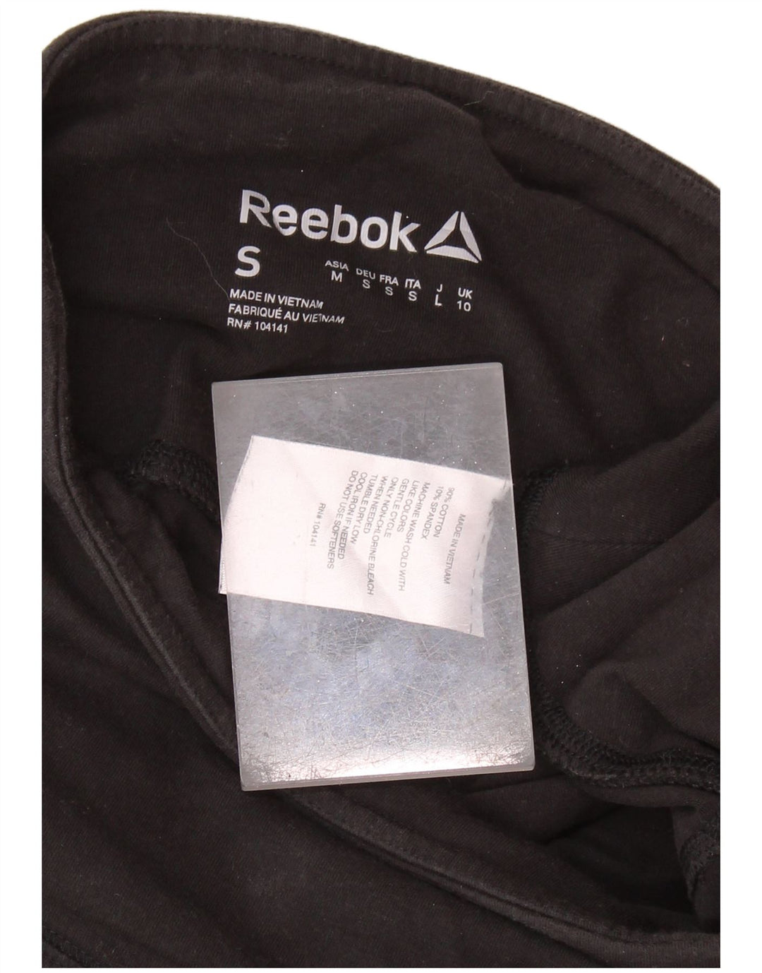 Leggings pentru damă REEBOK UK 10 mic, negru, bumbac color bloc