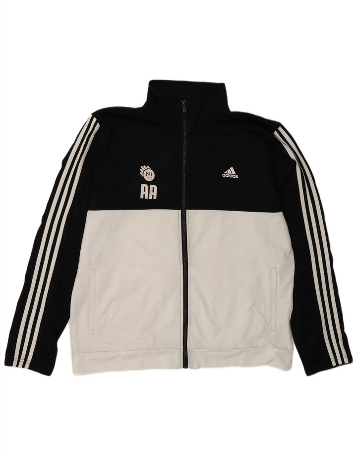 Jachetă de trening Adidas pentru bărbați Marea Britanie 48/50 XL Poliester color bloc negru