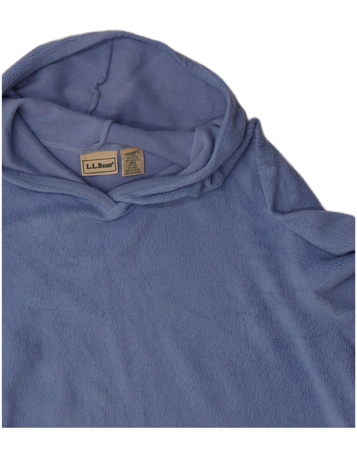 L.L.Bean Pulover supradimensionat cu glugă pentru femei UK 14, bumbac albastru mediu