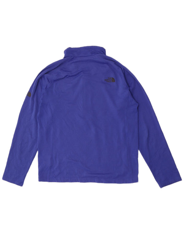 Top de trening The North Face pentru bărbați, cu fermoar și gât, cu dungi mari, albastre