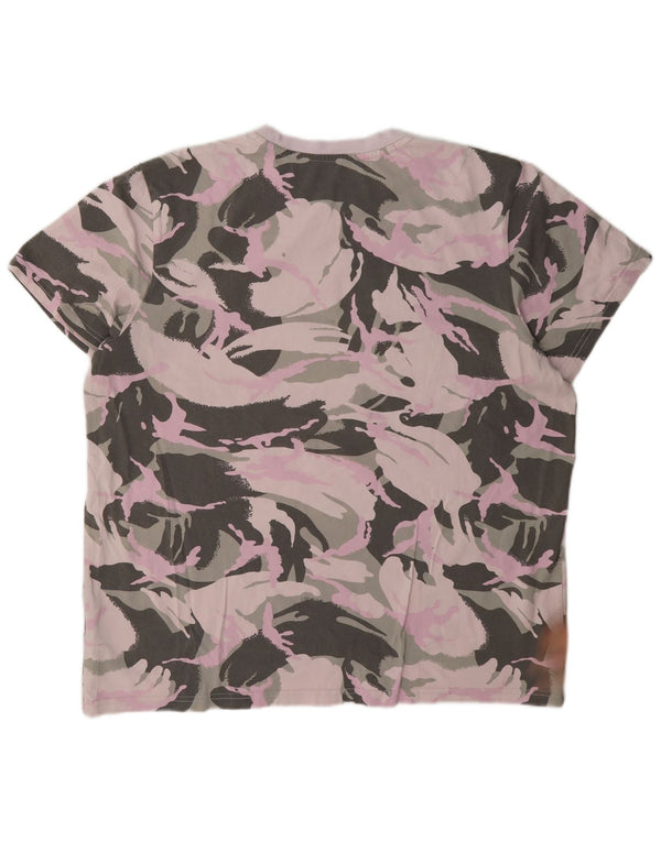 Tricou pentru femei Adidas UK 20/22 XL, bumbac camuflaj multicolor