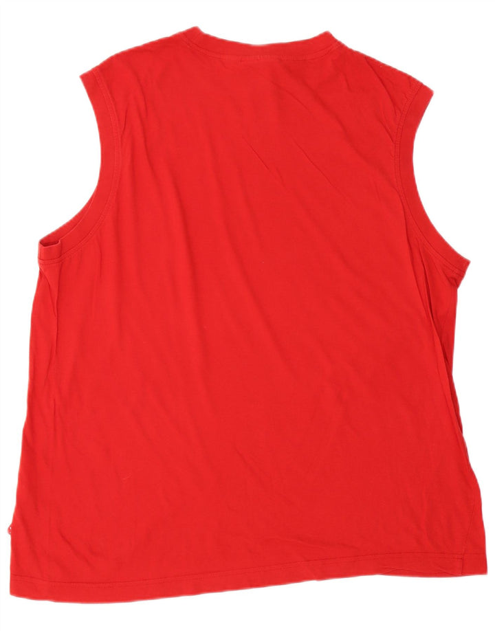 Puma Mens Graphic Vest Top 2XL Red Bumbac