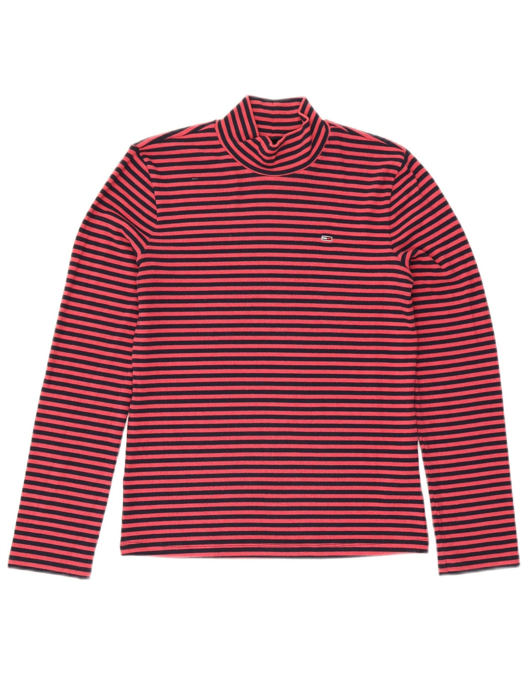 Top pentru femei Tommy Hilfiger cu mânecă lungă UK 14 Medium Pink Pinstripe Poliester