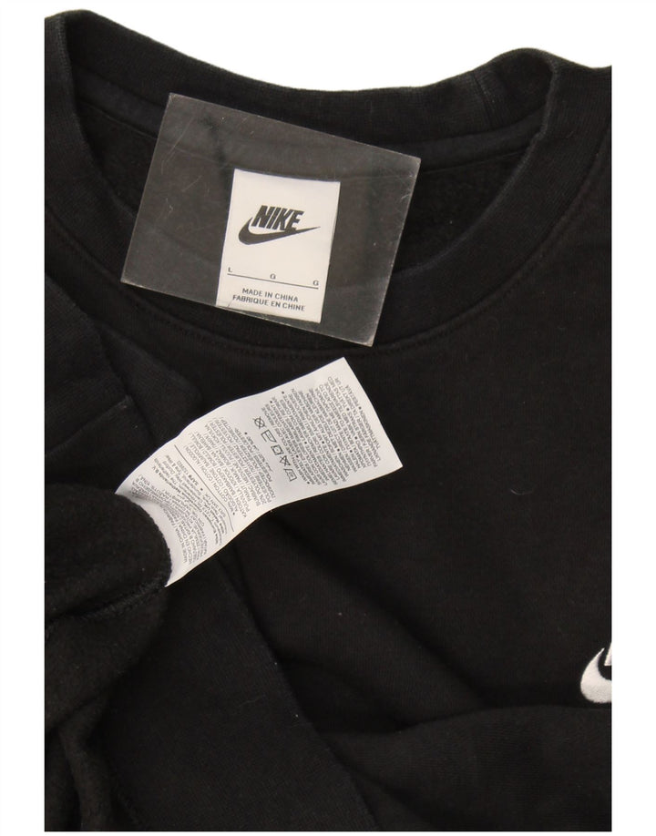 Hanorac pentru bărbați Nike Pulover mare, negru, bumbac