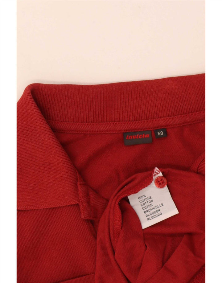 Tricou polo pentru bărbați Invicta IT 50, bumbac roșu mediu