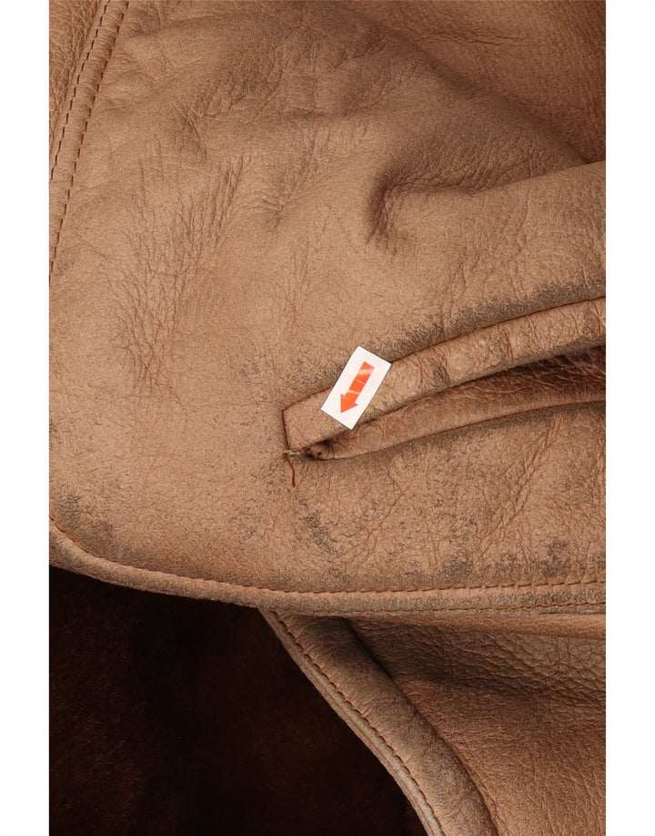GIMO'S Mens Sherpa Jacket IT 52 Large Brown