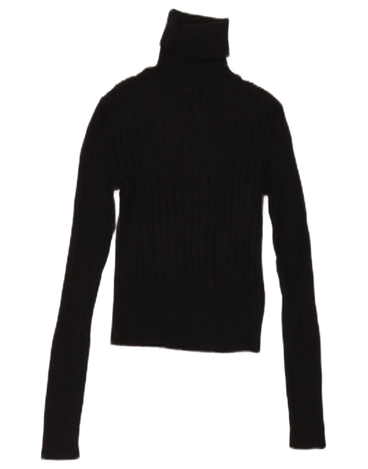 Pulover pentru femei cu gât rulat Zara UK 12 Medium Negru