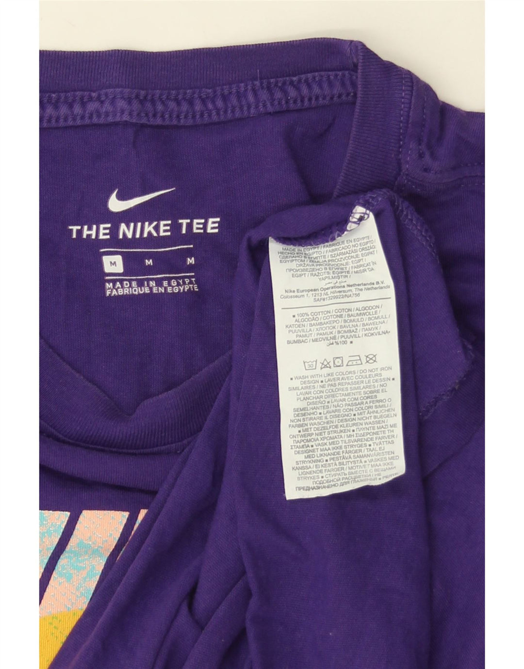 Tricou grafic pentru bărbați NIKE Top din bumbac violet mediu