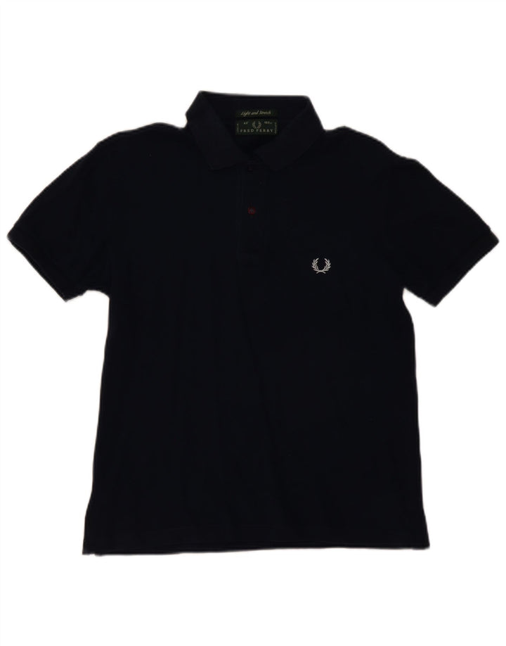 Cămașă polo Fred Perry pentru bărbați, bumbac mediu albastru bleumarin