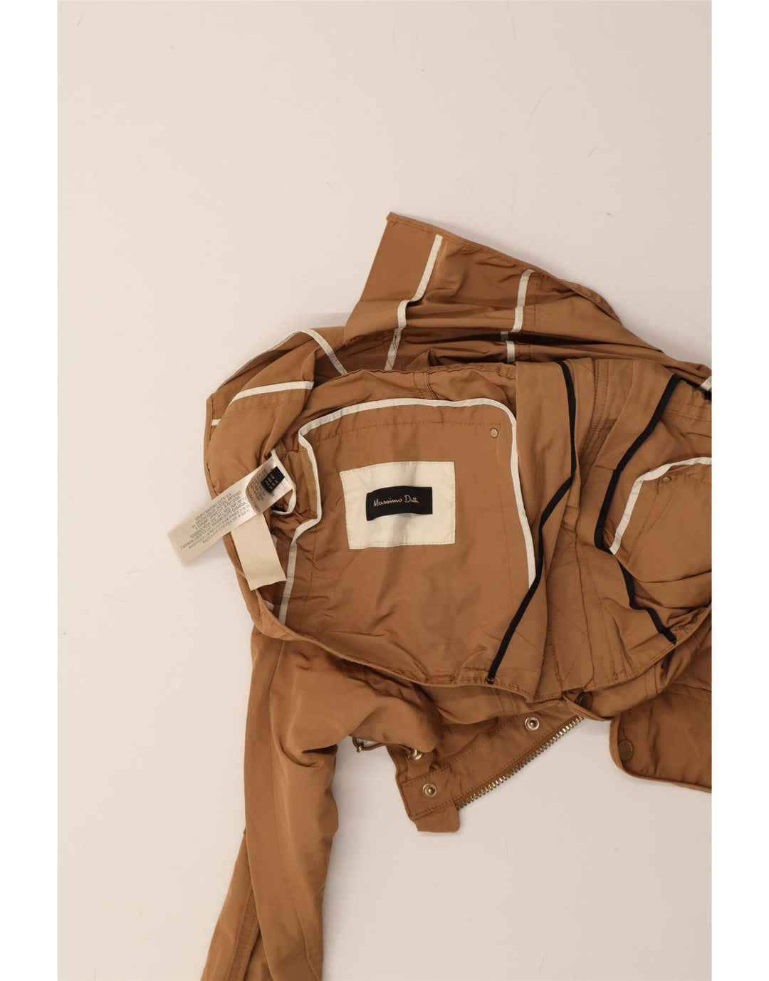 MASSIMO DUTTI Womens Hooded Utility Jacket UK 6 XS Brown Cotton Vintage Massimo Dutti and Second-Hand Massimo Dutti from Messina Hembry 