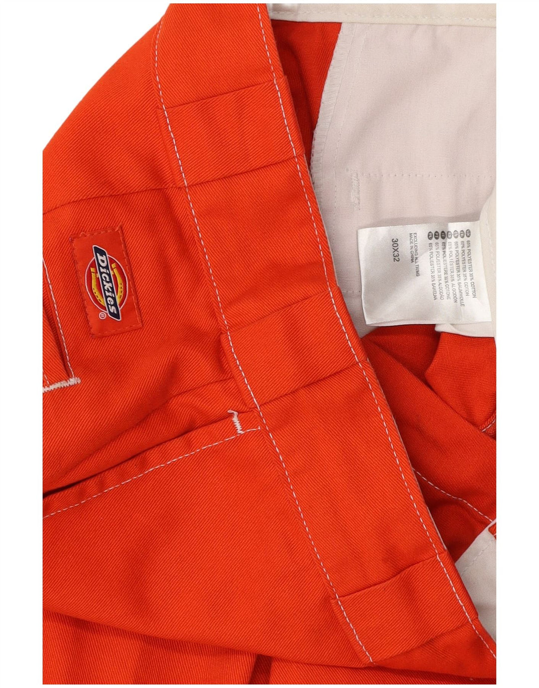 DICKIES Pantaloni chino drepți pentru bărbați L30 L32 bumbac portocaliu
