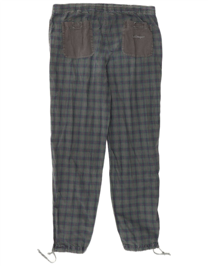 THINK PINK Pantaloni de jogging cu grafică pentru bărbați Pantaloni casual mari L36 L32 Blue Check