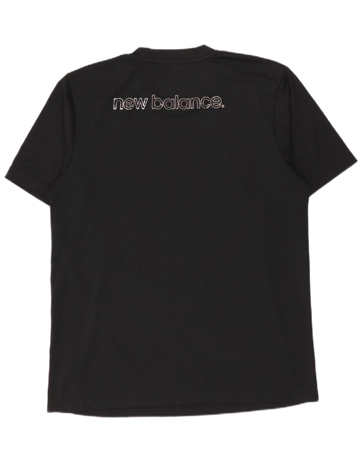 Tricou grafic pentru bărbați NEW BALANCE Top Mediu Negru Poliester