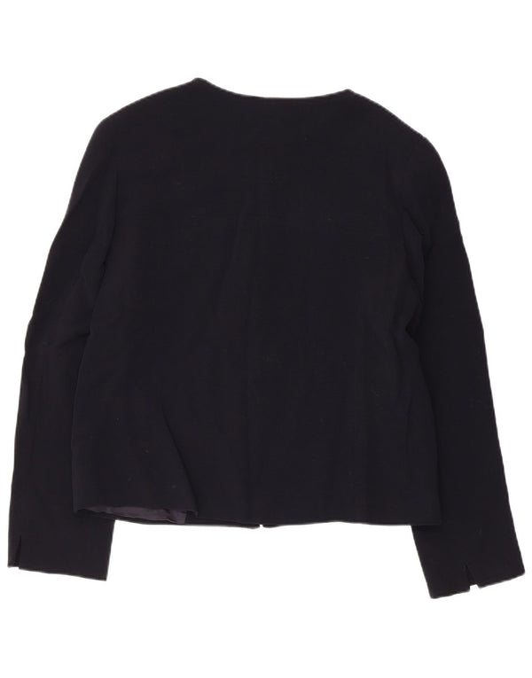 Blazer pentru femei Max Mara UK 16 mare, lână virgină, albastru