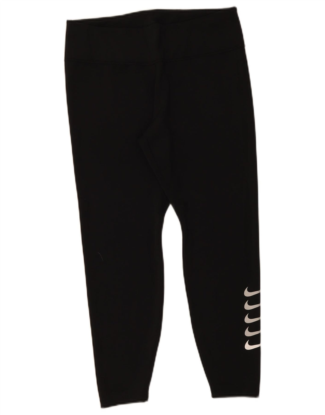 Leggings crop grafic Nike Dri Fit pentru femei UK 14 Poliester negru mare