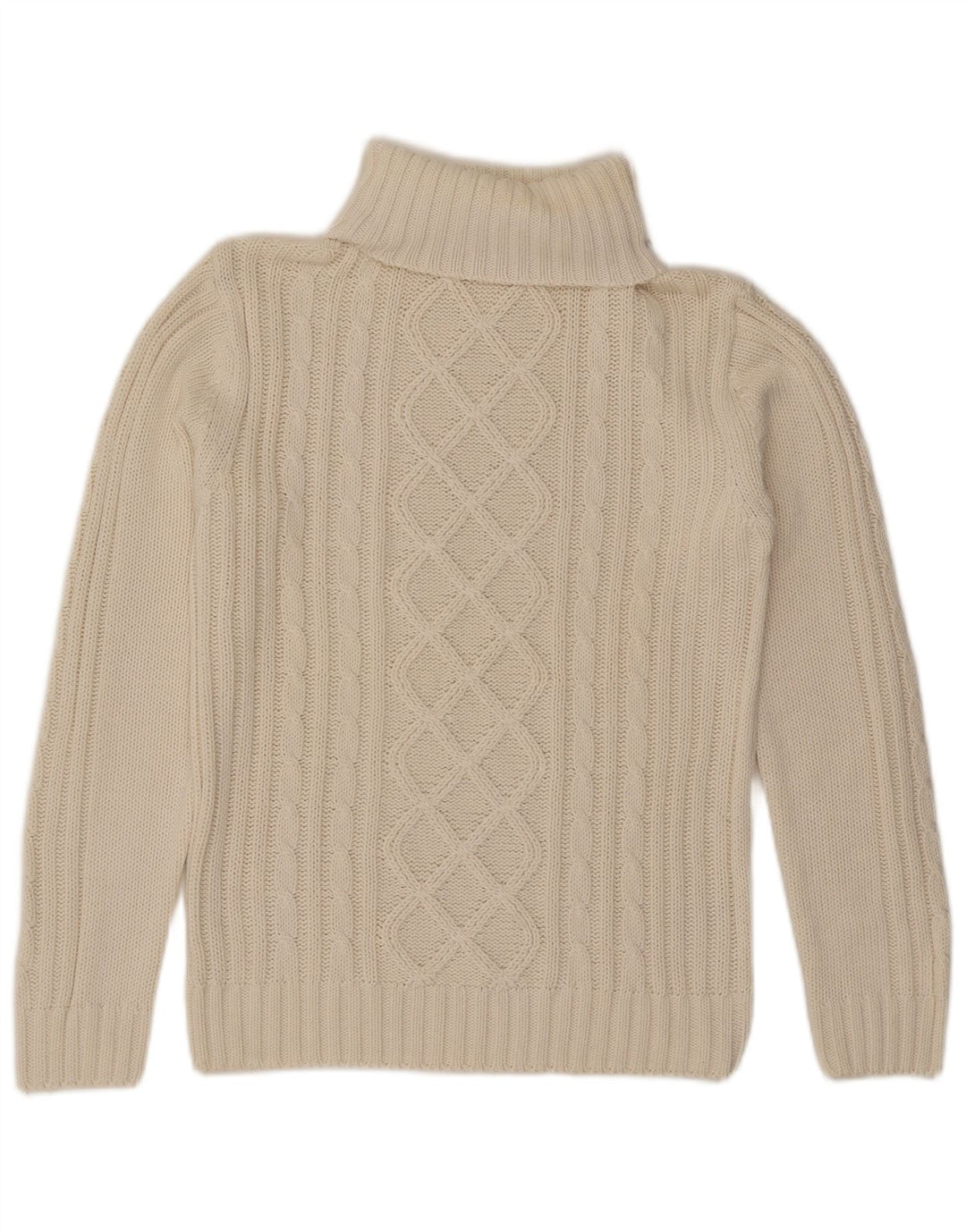 ESMARA Pulover cu gât rulat pentru femei UK 14 Bumbac alb cadru mediu