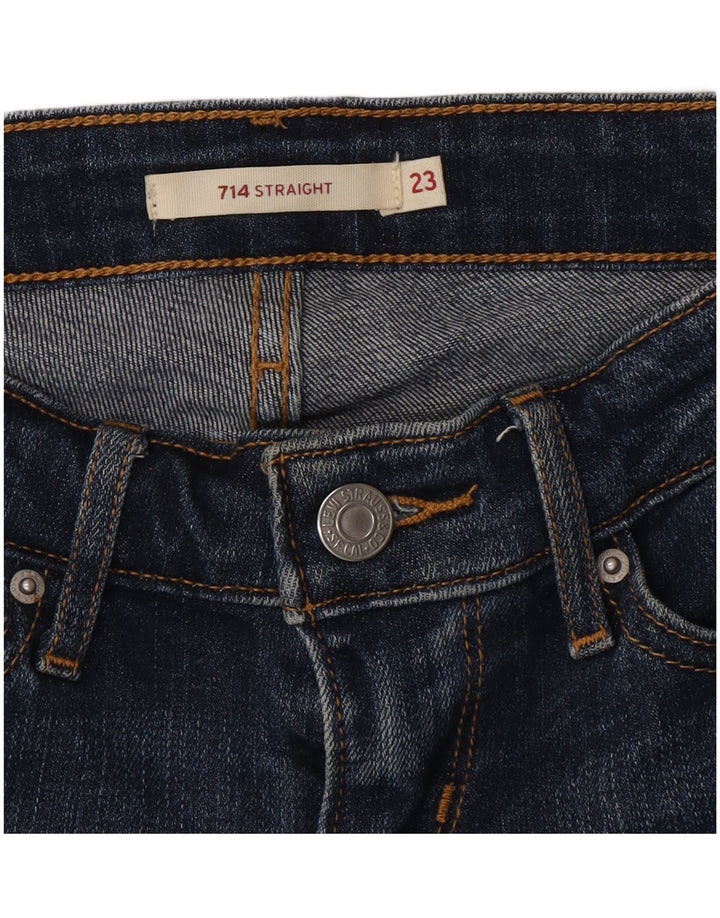 Blugi drepti 714 Levi's pentru femei L23 L33 Bumbac albastru